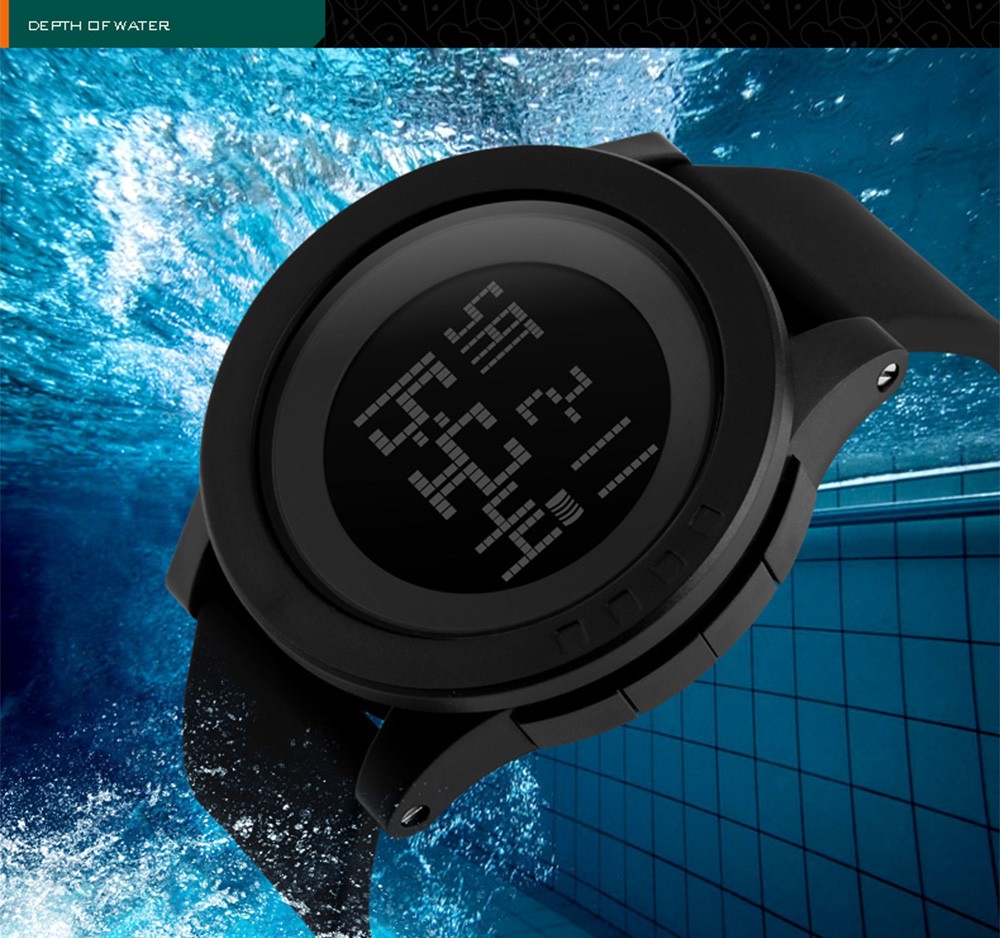 SKMEI 1142 Men Sport LED Digital Watch Water Resistance Wristwatch