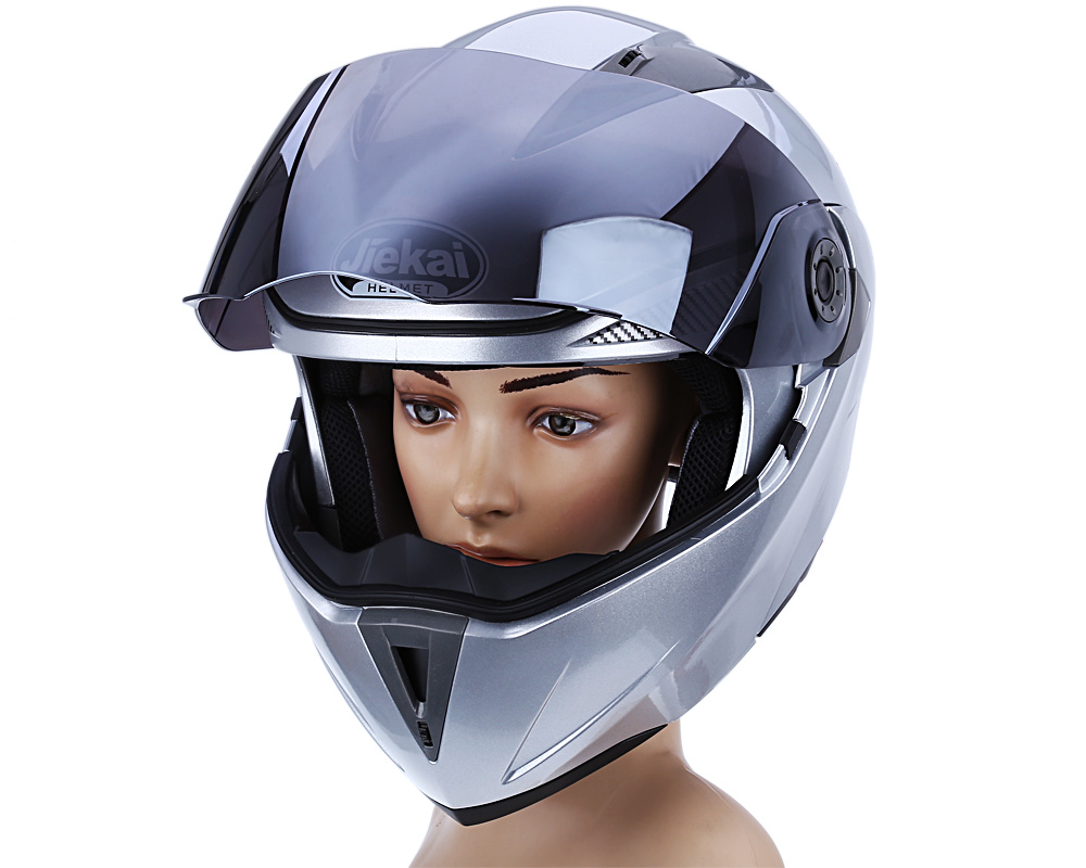 Full Face Street Bike Helmet Dual Visor with Silvering Visor