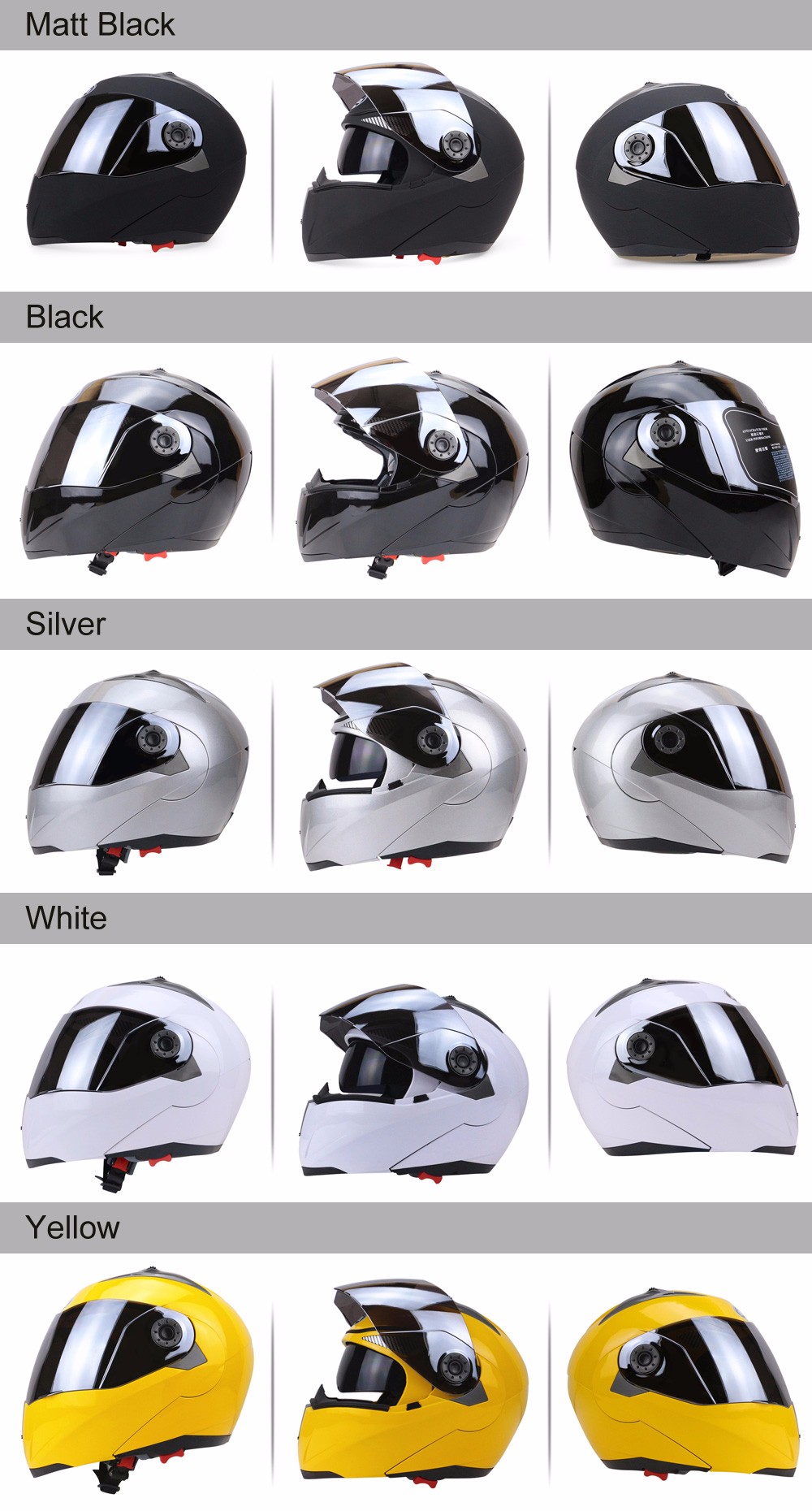 Full Face Street Bike Helmet Dual Visor with Silvering Visor
