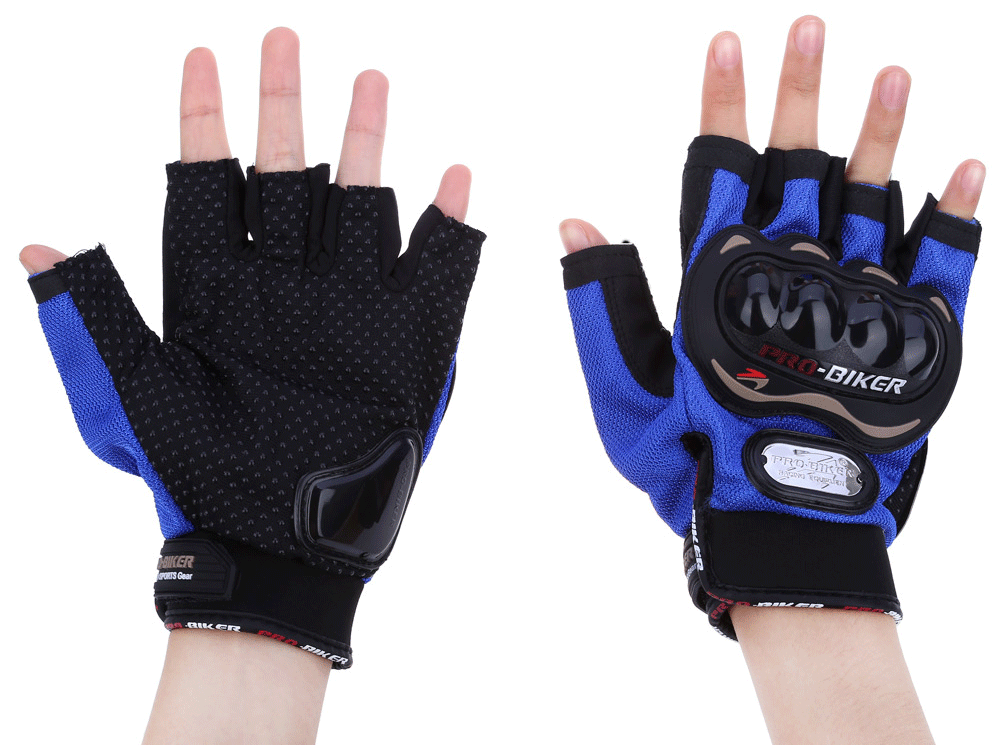 Paired Half-finger Motorcycle Gloves Motorbike Outdoor Sports Racing Protective Gears