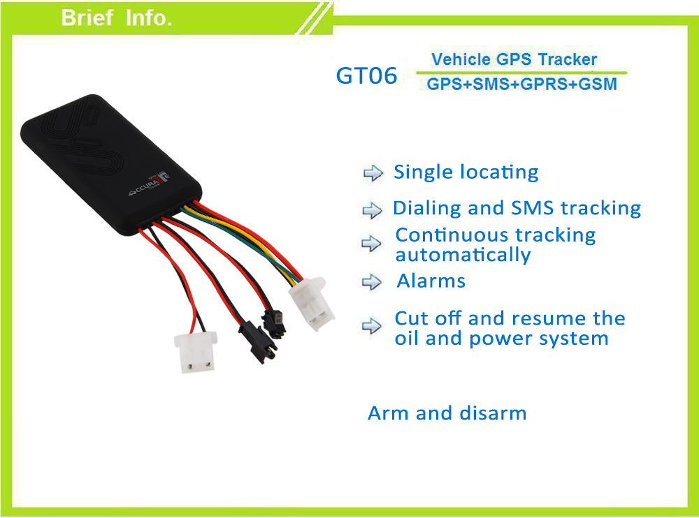 GT06 GPS SMS GPRS Vehicle Tracker Locator Remote Control Tracking Alarm