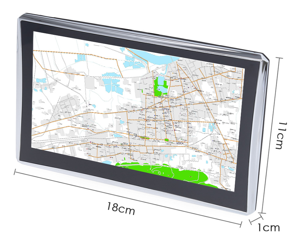 X7 7 inch Truck Car GPS Navigation Navigator with Free Maps Win CE 6.0 / Touch Screen / E-book / Video / Audio / Game Player