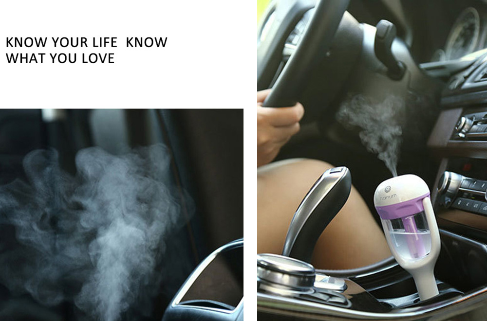 Mini Car Aromatherapy Humidifier Car Charger with Fresh Purification Function