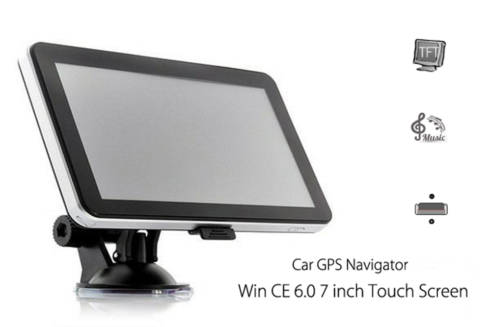 704 7 inch Truck Car GPS Navigation Navigator with Free Maps Win CE 6.0 / Touch Screen / E-book / Video / Audio / Game Player