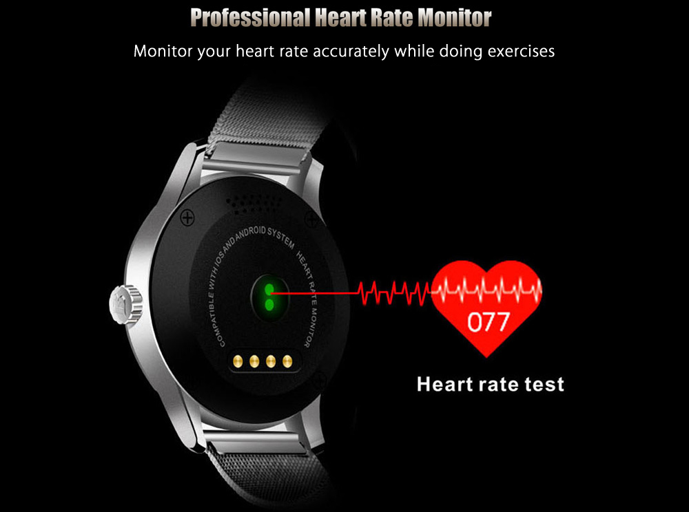 K88H Southeast Asia Version MTK2502 Bluetooth 4.0 Smart Watch Heart Rate Track Sleep Monitor Wristwatch