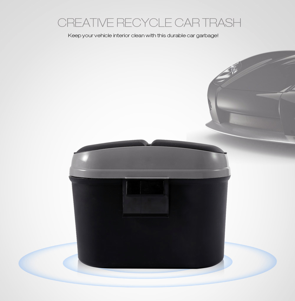Portable Car Trash Bin Recycle Garbage Can Automotive Part