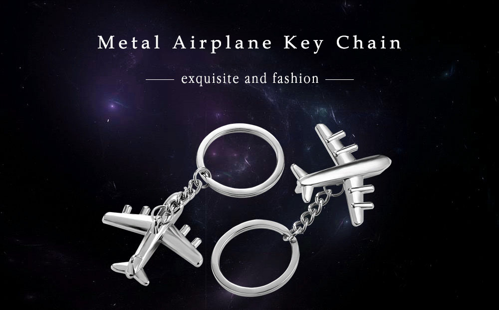 Plane Style Keyring Creative Metal Airplane Keychain