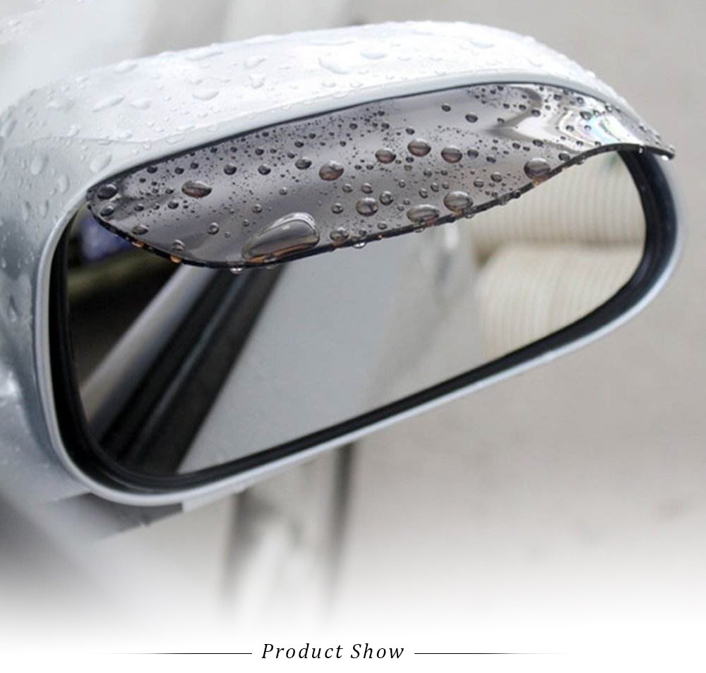2pcs Universal PVC Rearview Mirror Rain Eyebrow Car Rainproof Shield