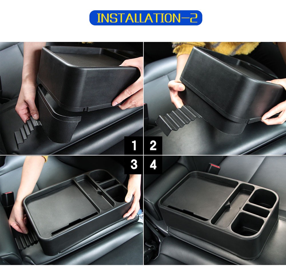 TIROL T22805 Multifunctional Car Cup Holder Storage Box