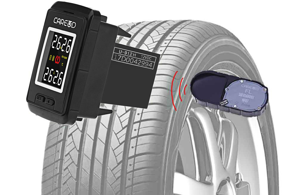 U912 433.92MHz Wireless TPMS Tire Pressure Monitoring System 4 Internal Sensors for Honda
