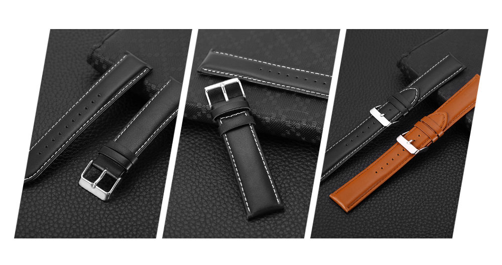 22MM Leather Band Pin Buckle Strap for K88H Smart Watch