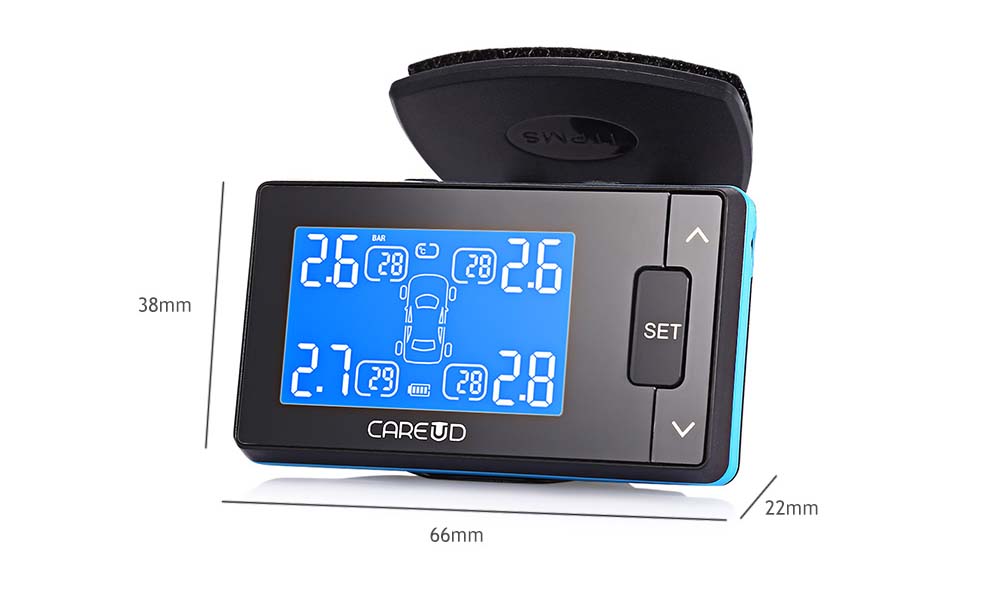 CAREUD U902 LCD Display Car Tire Pressure Monitoring System with Four Wireless External Sensor