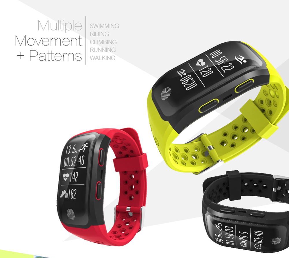 S908 GPS Smartband Heart Rate / Sleep Monitor Sedentary Reminder Pedometer IP68 Waterproof