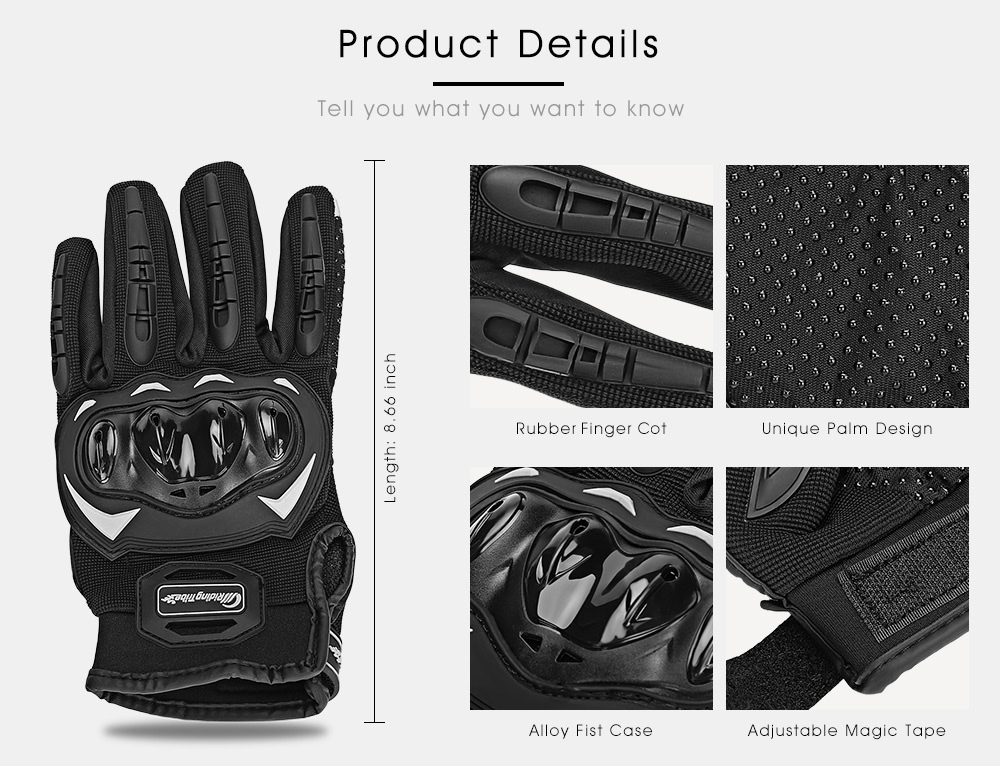 Riding Tribe MCS - 17 Motorcycle Motorbike Powersports Racing Gloves Anti-slip Touch Screen