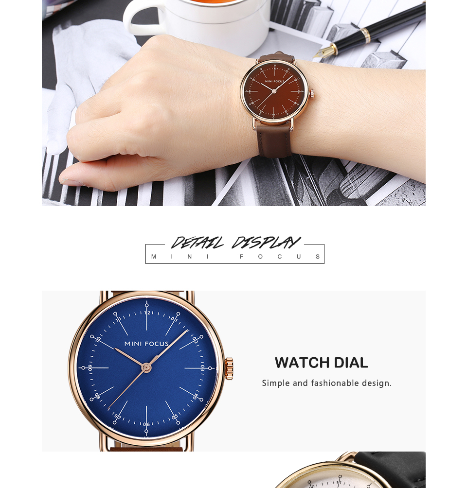 MINI FOCUS Mf0056g 4530 Fashion Contracted Dial Men Watch