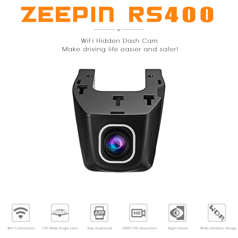 ZEEPIN RS400 WiFi Hidden Dash Cam App WDR Car Driving Recorder