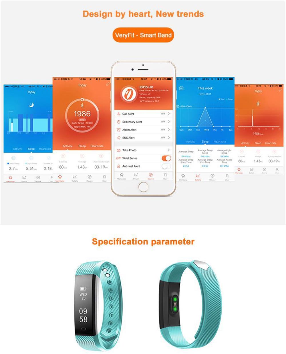 Star 3 Heart Rate Smart Watch Fitness Tracker Band Bracelet Japan Nordic Chip Test Accurate 0.86 Inch Big Screen