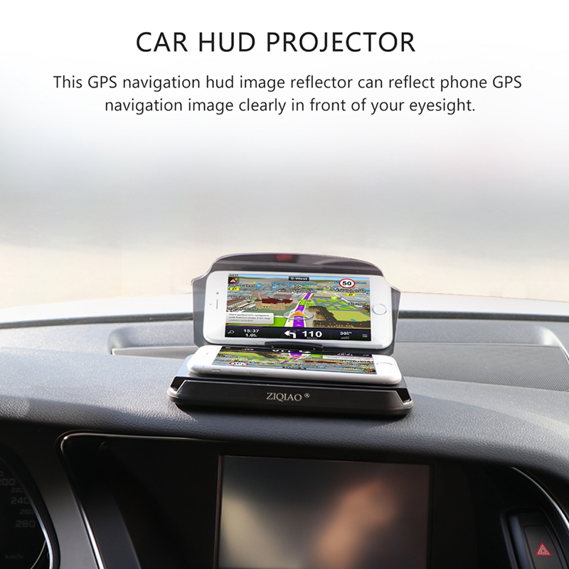 ZIQIAO Universal Car HUD Head Up Display Projector Smart Phone GPS Navigation Holder