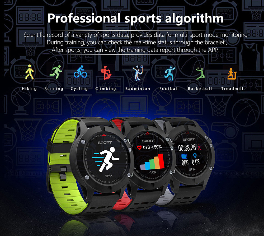 NO.1 F5 Heart Rate Monitor Smart Watch GPS Heart Rate Monitor Wristband