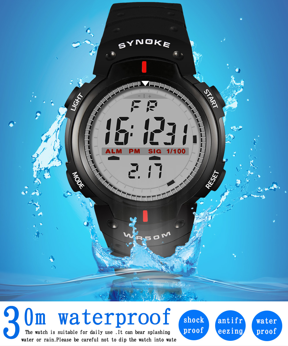 SYNOKE 61576 Sports Men Waterproof Outdoor Watch
