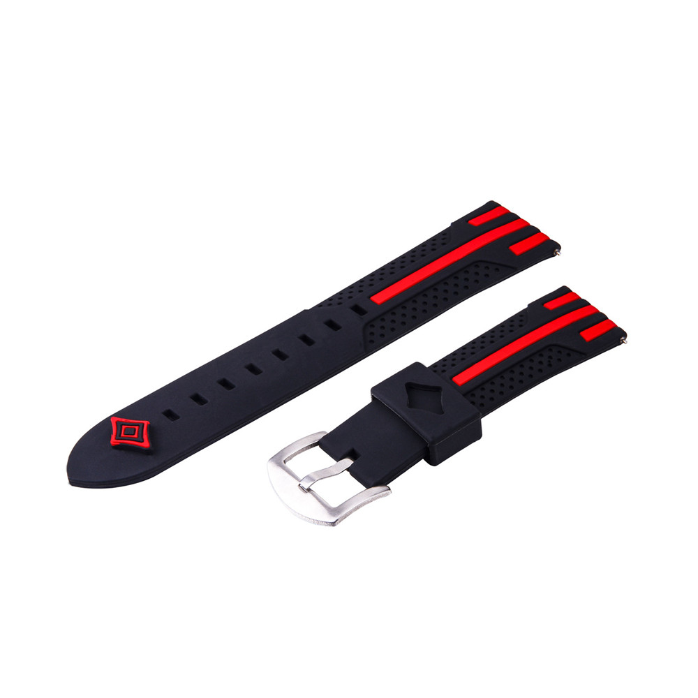 Stripes Watch Band for Samsung Gear S3 Frontier Sport Silicone Rubber WatchStrap