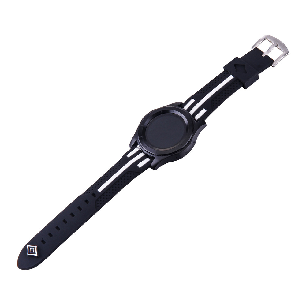 Stripes Watch Band for Samsung Gear S3 Frontier Sport Silicone Rubber WatchStrap