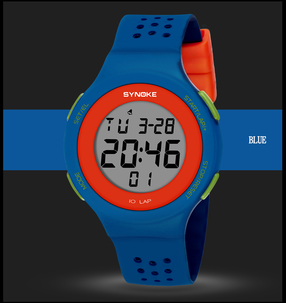 SYNOKE 67866 Slim Trendy Waterproof Unisex Electronic Watch