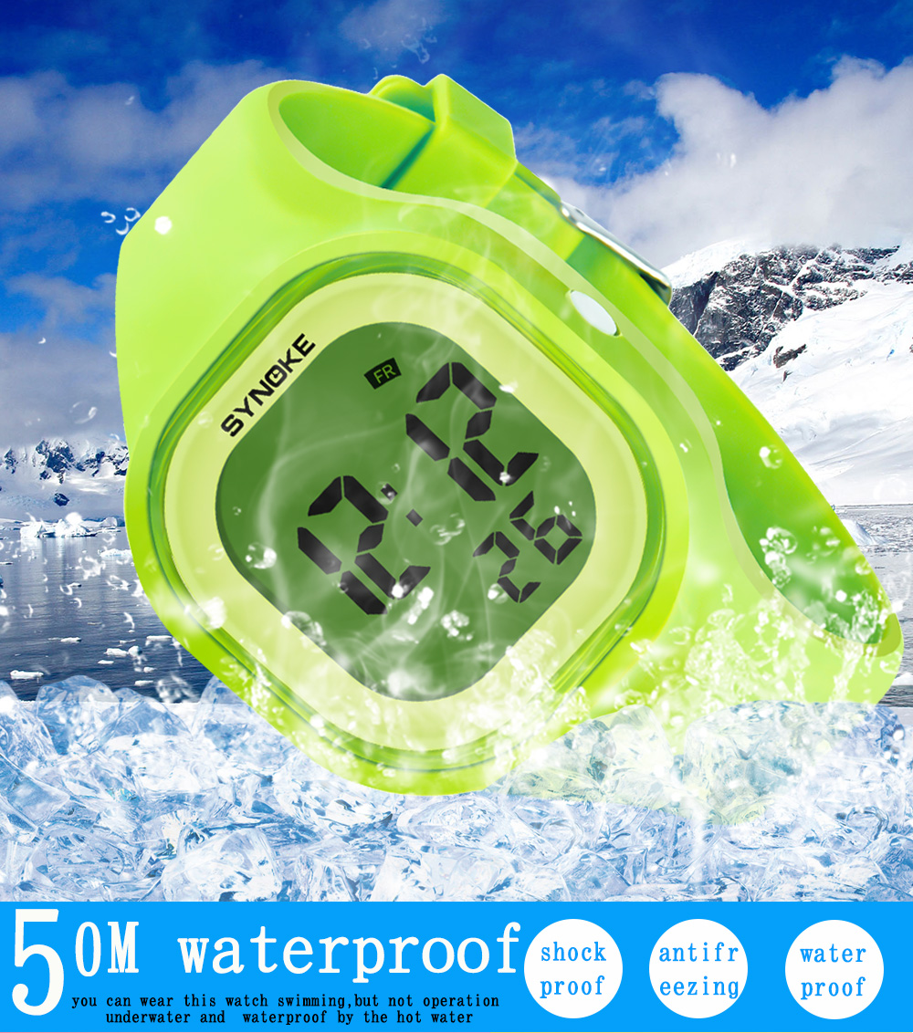 SYNOKE 66896 Waterproof Silicone Band Couple Electronic Watch