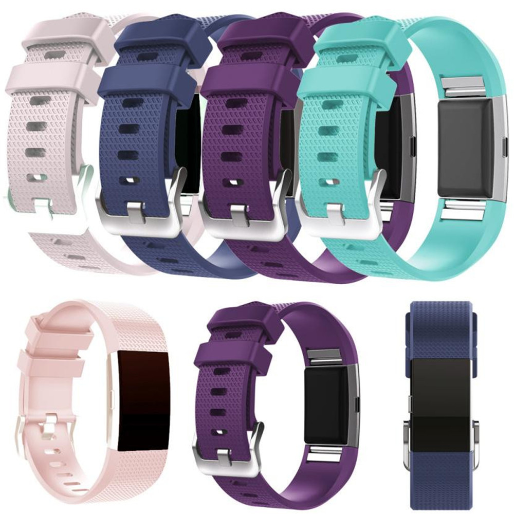For Fitbit Charge 2 Silicone Watch Bands bracelet Smart Wristbands
