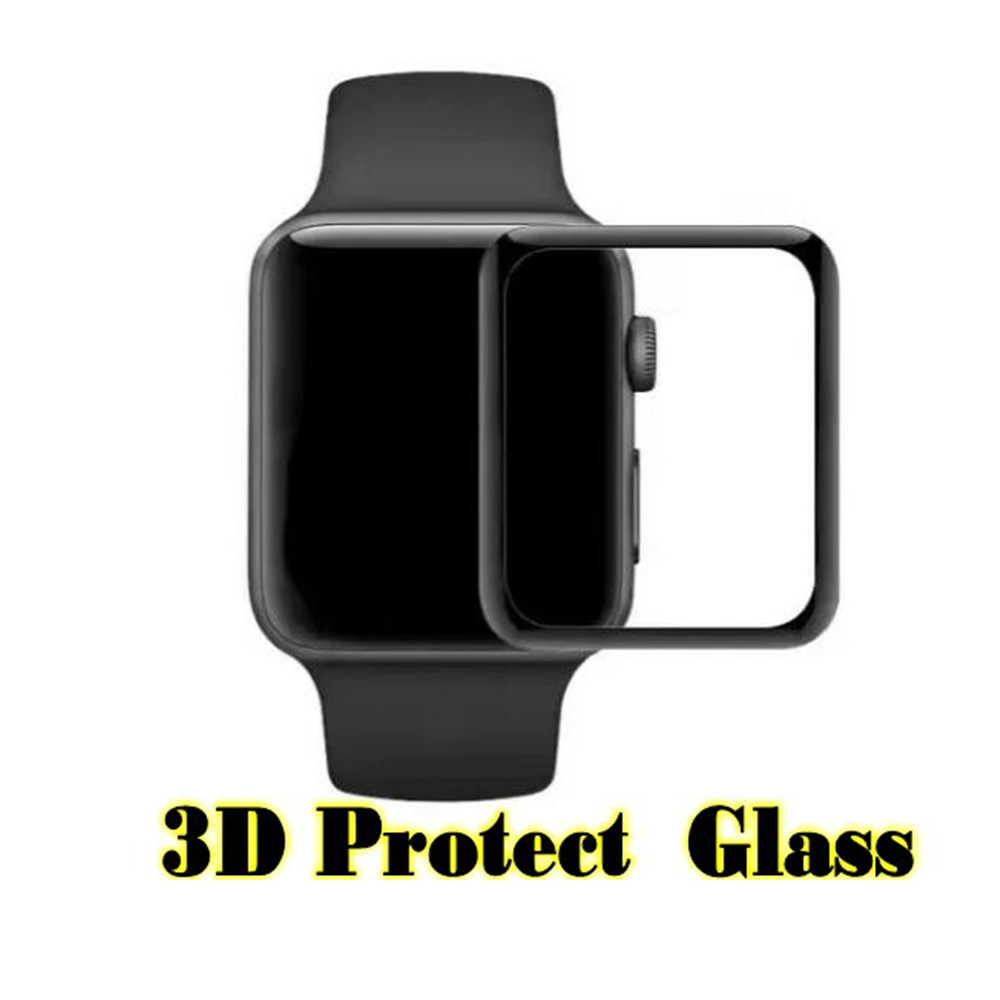 3D Curved Edge Tempered Glass Protector For Apple Watch Series 1 / 2 / 3 42MM