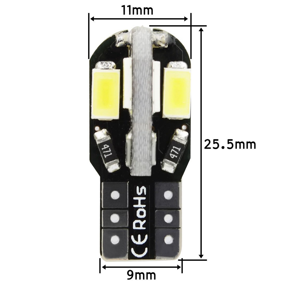 Sencart 10X T10 194 168 W5W Wedge Headlight 8SMD 5630 LED Interior Light Replacement Light License Plate White