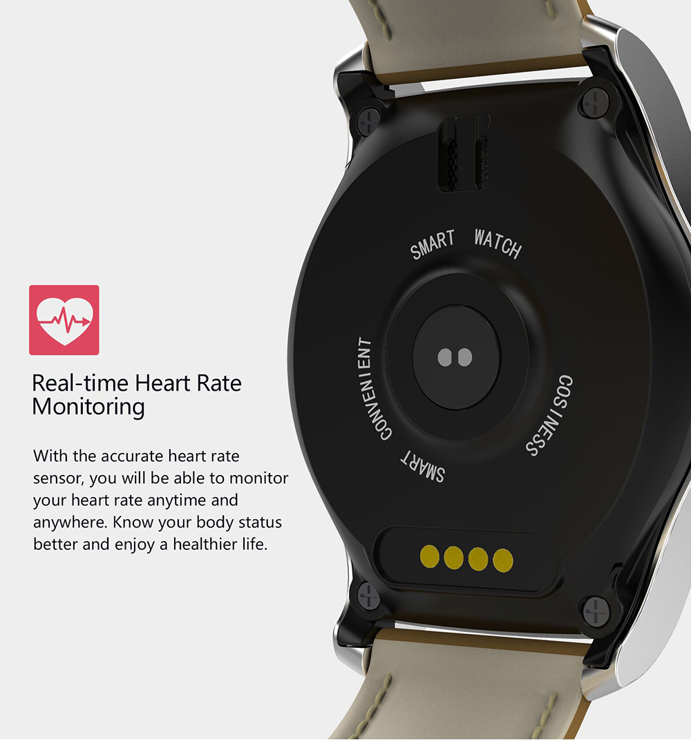 KingWear KW28 Smartwatch Phone 1.3 inch Sedentary Reminder Heart Rate Monitor Anti-lost Remote Camera