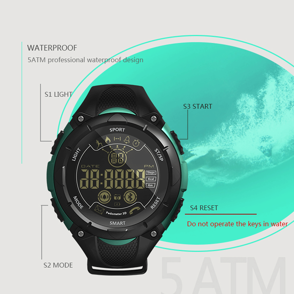 AOWO X7 24 Months Standby Time 50m Waterproof Sports Management Smart Watch for iOS / Android Phones