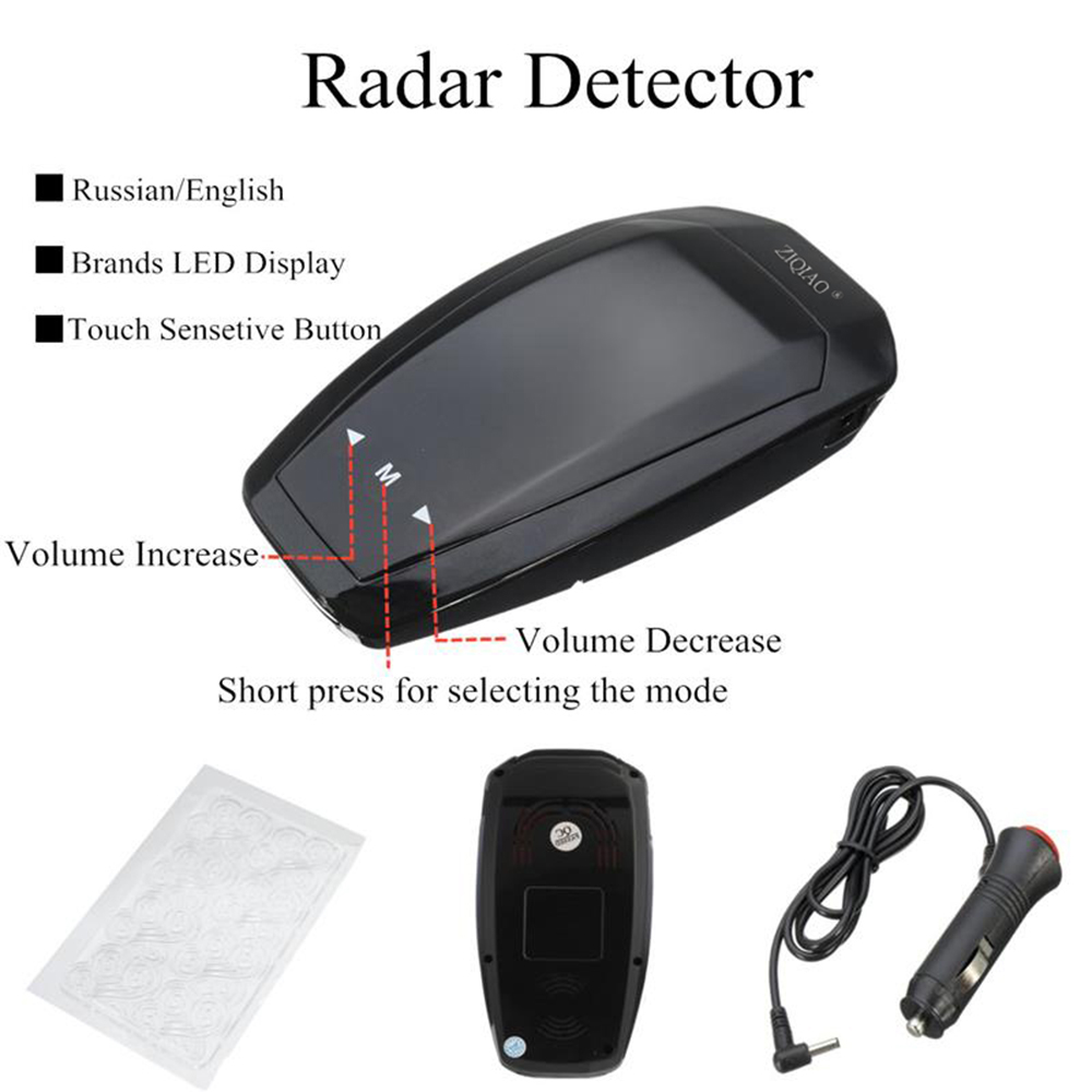 ZIQIAO CZLD - 012 Car Radar Laser Detector - BLACK
