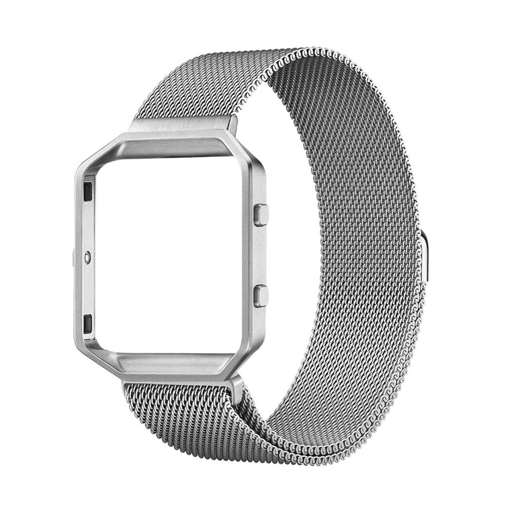 Metal Frame + Milanese Magnetic Loop Stainless Steel Wrist Watch Band for Fitbit Blaze