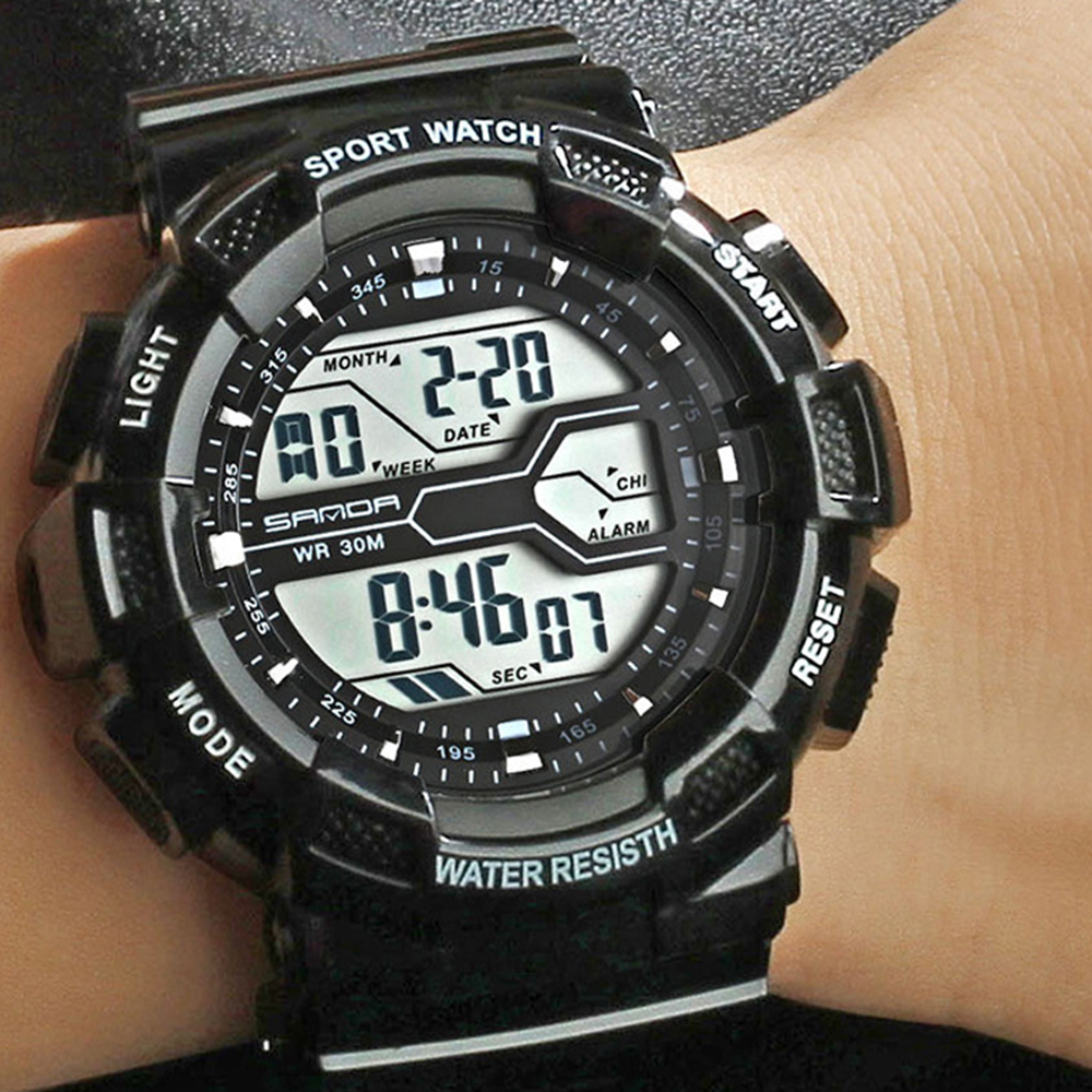 Men Large Dial Waterproof Personalized Electronic Fashion Outdoor Sports Watches