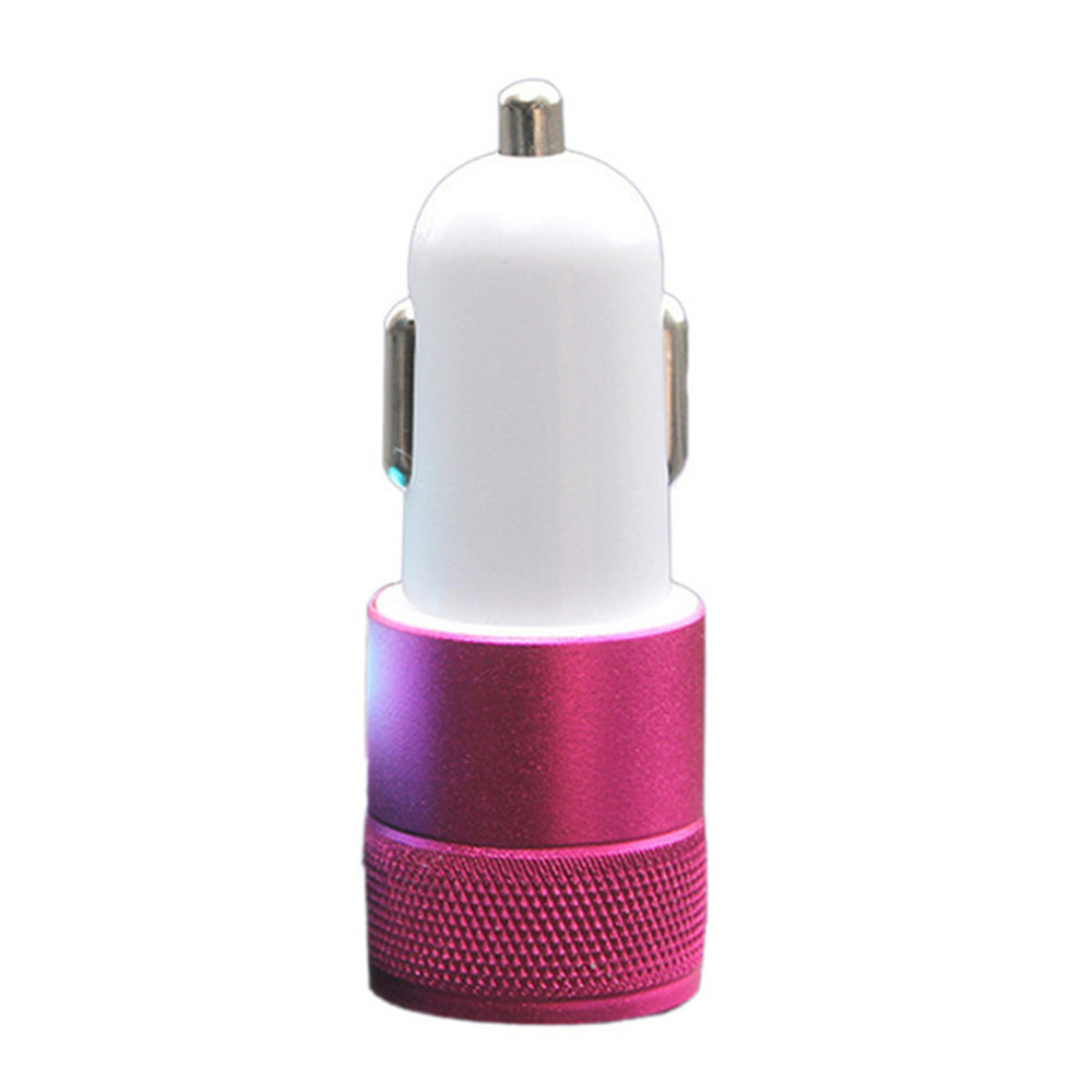 App Car Charger Metal App Double USB Car Charger Aluminum Double Mouth Cables Charger for Car