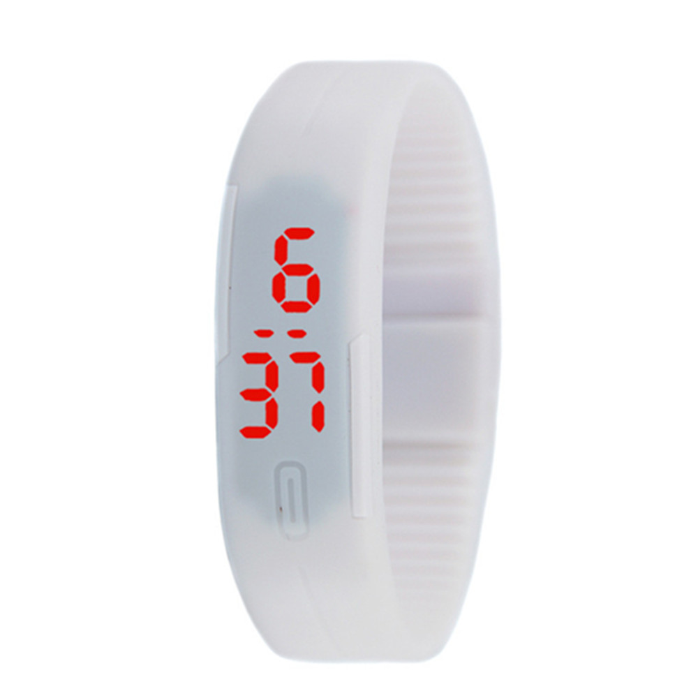 Silicone Rubber Gel Jelly LED Wrist Watch Bracelet Men Women