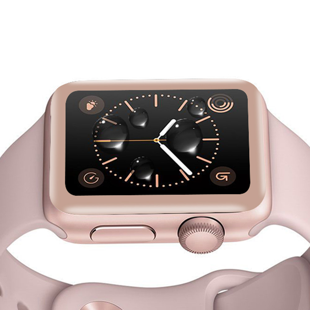 38MM Metal Fully Covering Toughened Glass Film for Apple Watch Series 3 High Quality Glass Protective Film