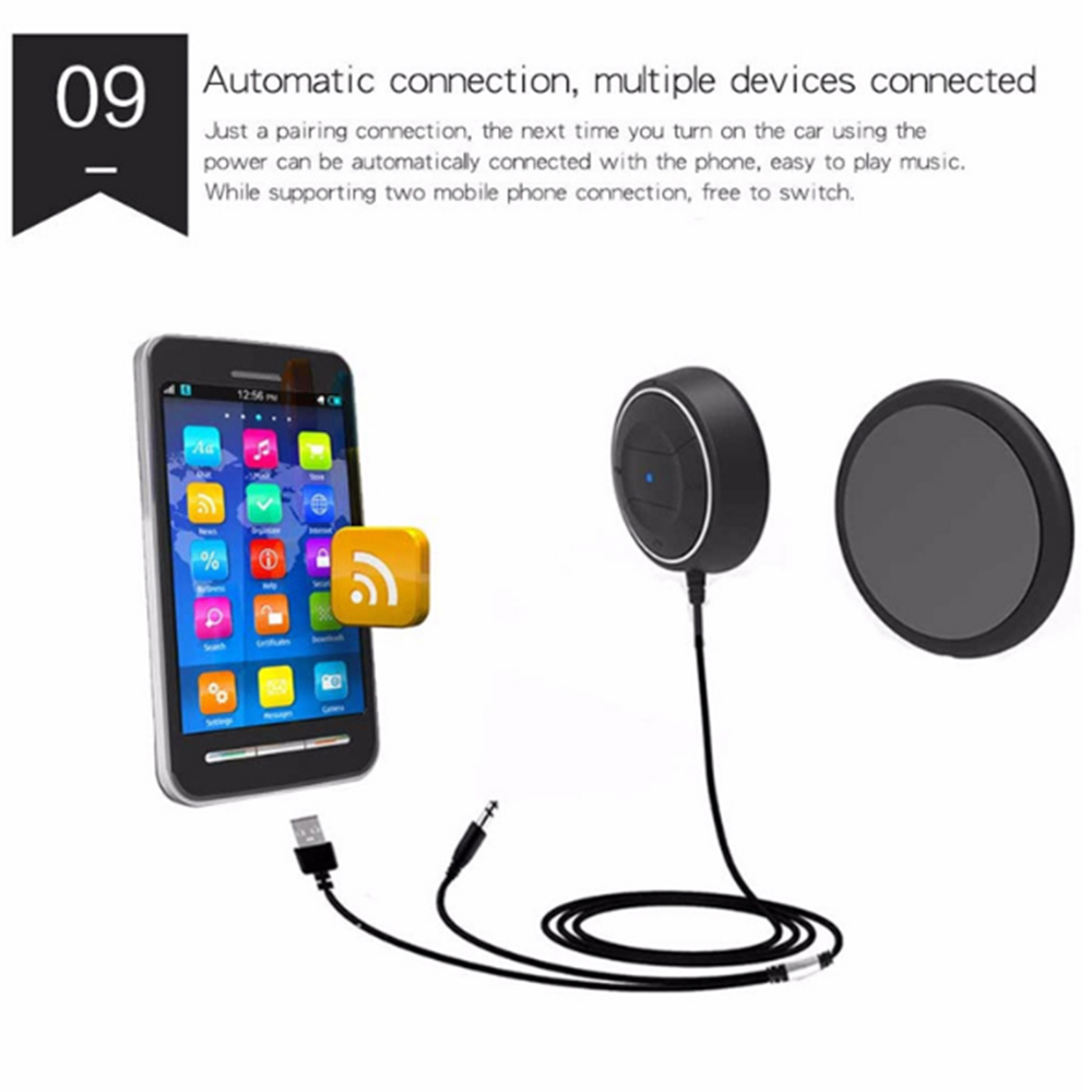 Car Bluetooth Receiver Adapter Car MP3 Hands-free Call Music Play Phone Charger