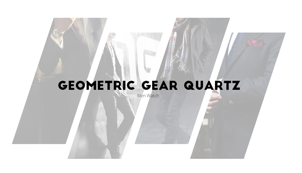 Gear Geometric Steel Band Quartz Watch