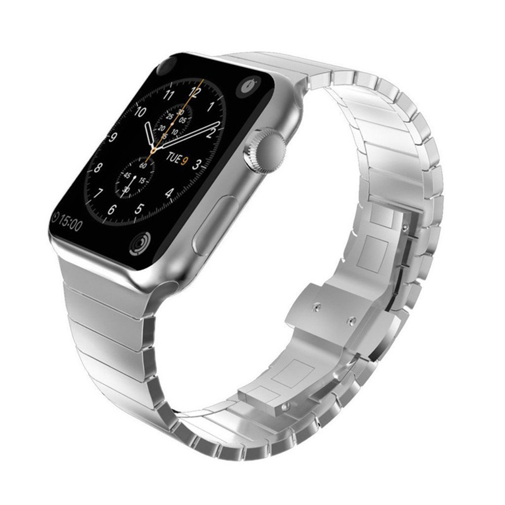 Luxury Watchband Metal Watch Strap for Apple Watch Band stainless Steel Link Bracelet 38 Mm Butterfly Loop