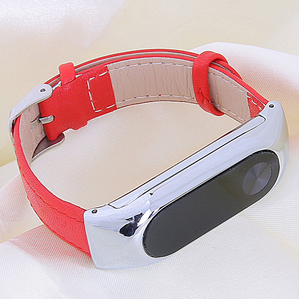 For Mi Band 2 Generation Leather Strap Bands Real Cow Wristband Xiaomi Smart Bracelet Wrist Blet Accessories