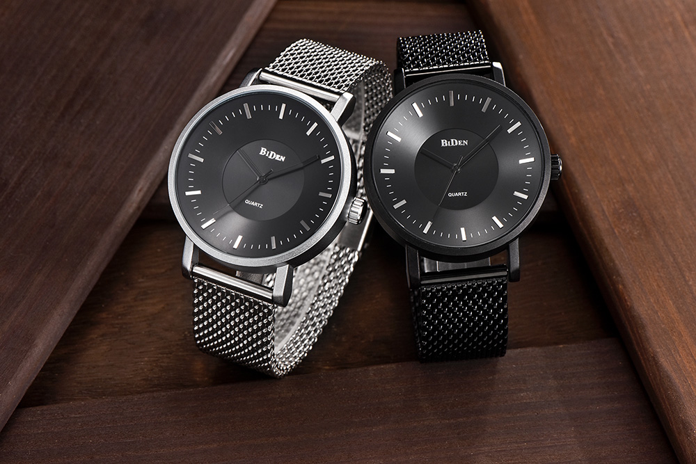 Cool Style Men Wristwatch Simple Stylish Stainless Steel Band Brief quartz Clock Fashion Watch