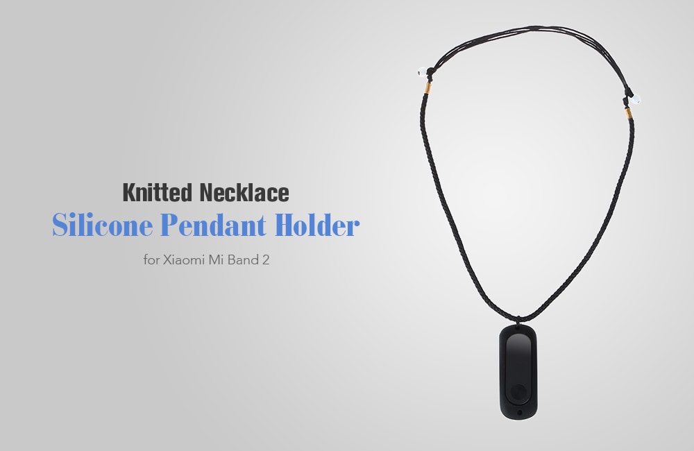 Knitted Necklace with Silicone Pendant Chain Holder for Xiaomi Mi Band 2
