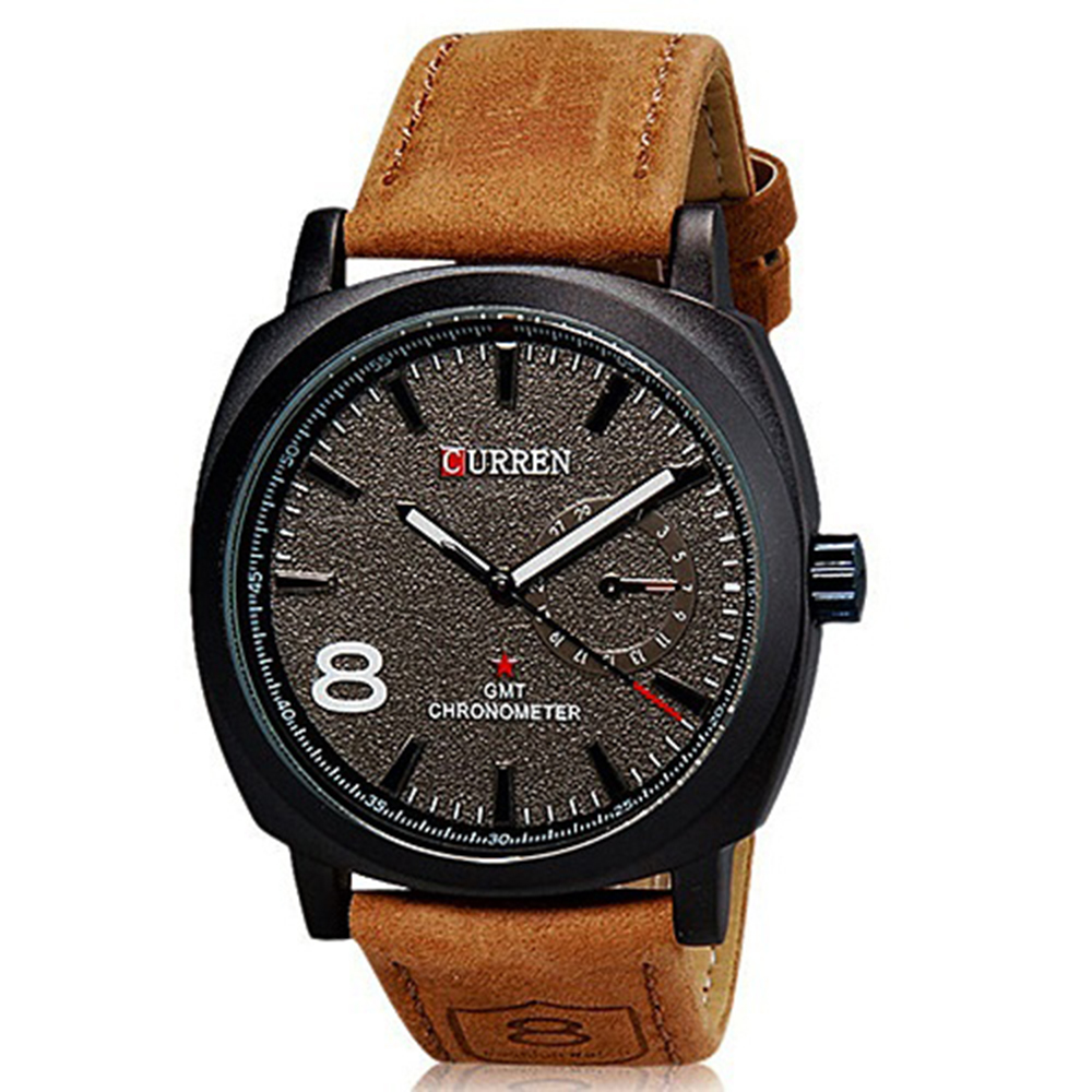 Delicate Chic CURREN Unisex Men's Stylish Quartz Analog Leather Wrist Watch
