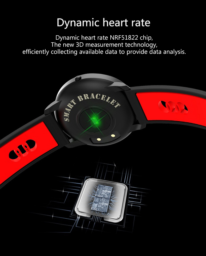 CF007 Waterproof Smart Fitness Bracelet Tracker Heart Rate Blood Pressure Monitor Passometer Smartband