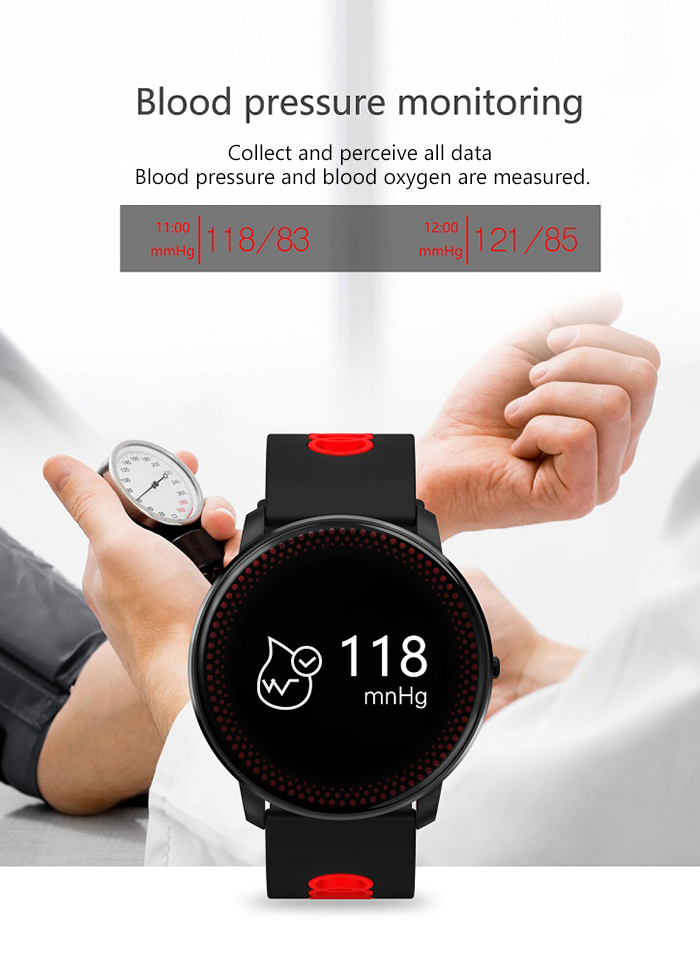 CF007 Waterproof Smart Fitness Bracelet Tracker Heart Rate Blood Pressure Monitor Passometer Smartband