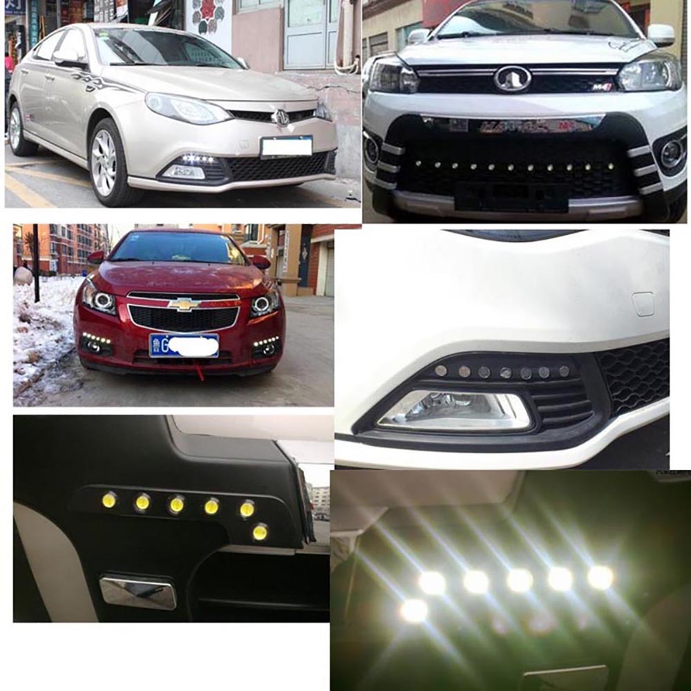 2PCS 0.9 Inches Eagle Eye DRL 9W 500LM Spot Beam Lighting Pattern Universal LED DRL IP68 Waterproof Car Truck LED DRL