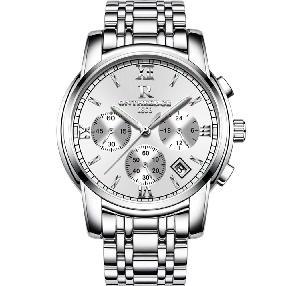 Mens Luxury Gold Wristwatches Male Brand Watches Quartz Man Clocks Waterproof Stainless Steel Fashion Business Luminous
